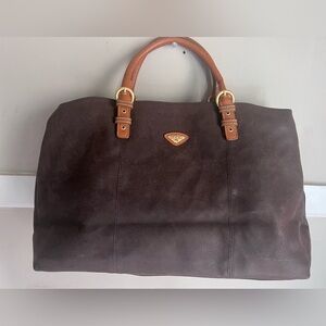Jump Paris Solera "Boyt" carry-on travel bag with leather trim.